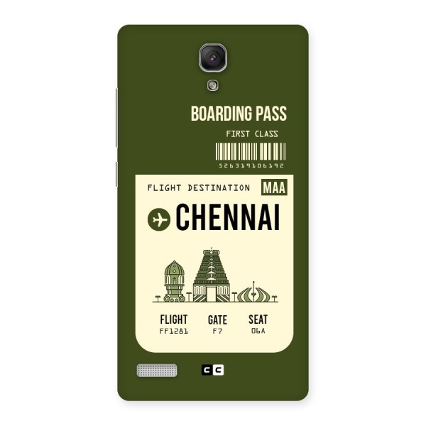 Chennai Boarding Pass Back Case for Redmi Note Prime