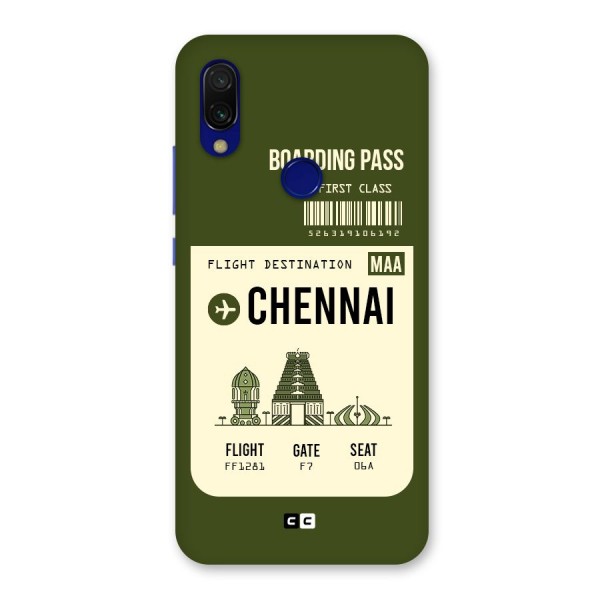 Chennai Boarding Pass Back Case for Redmi Y3