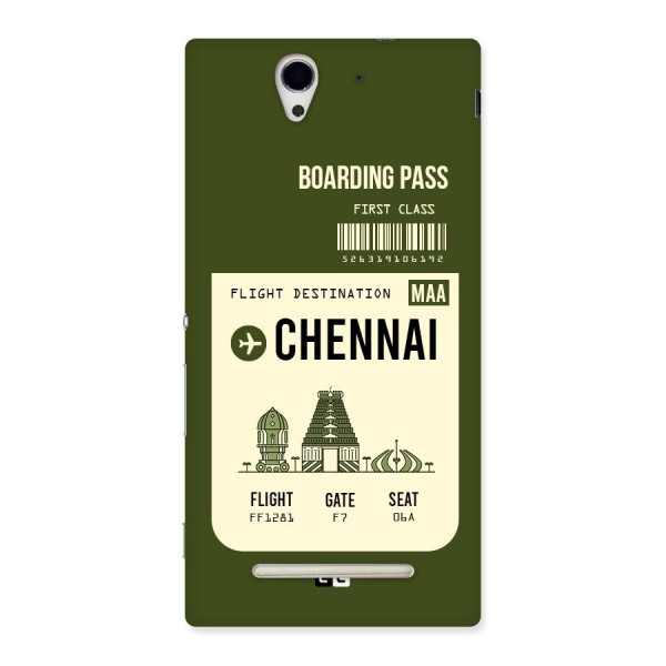 Chennai Boarding Pass Back Case for Sony Xperia C3