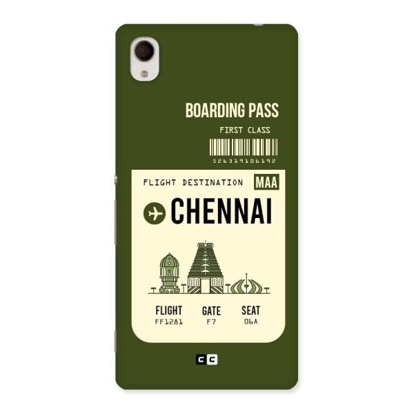 Chennai Boarding Pass Back Case for Sony Xperia M4