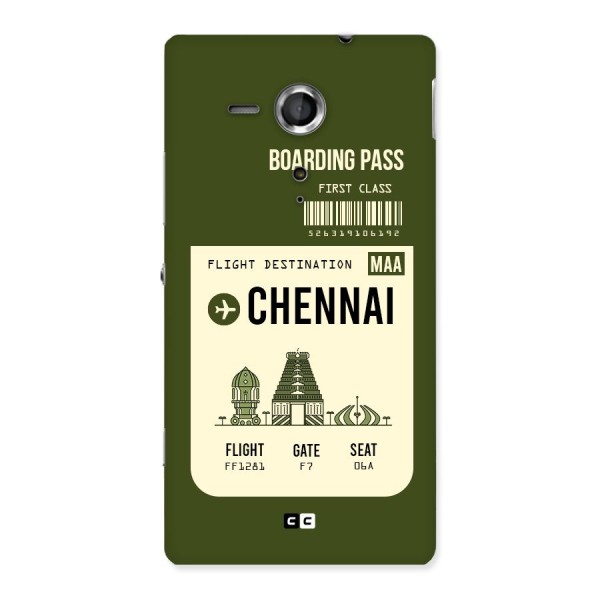 Chennai Boarding Pass Back Case for Sony Xperia SP