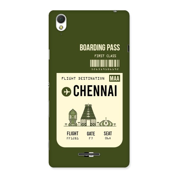Chennai Boarding Pass Back Case for Sony Xperia T3