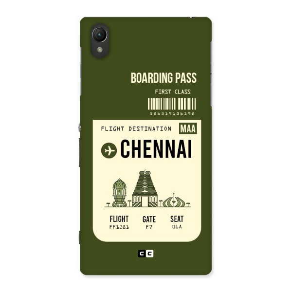 Chennai Boarding Pass Back Case for Sony Xperia Z1