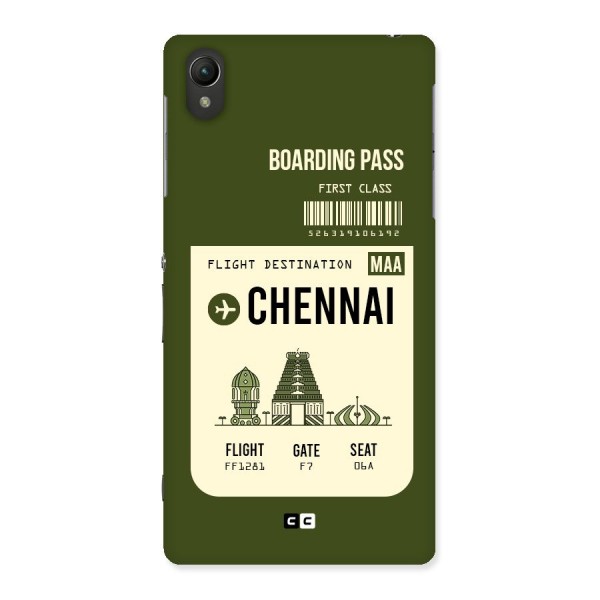 Chennai Boarding Pass Back Case for Sony Xperia Z2