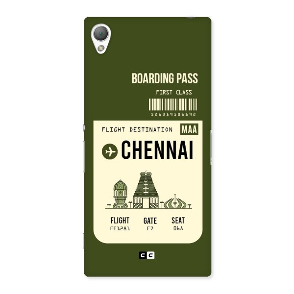 Chennai Boarding Pass Back Case for Sony Xperia Z3
