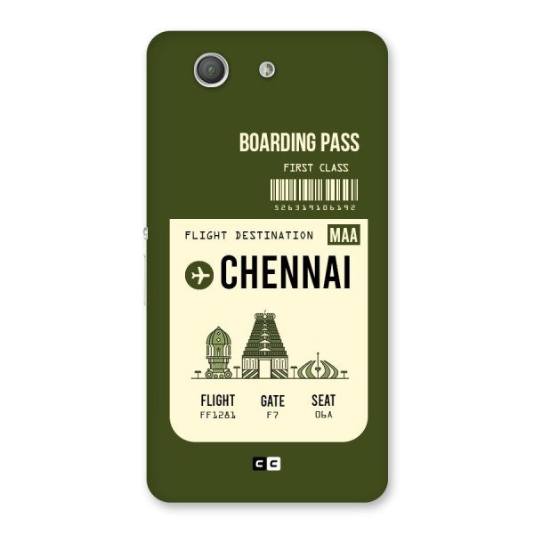 Chennai Boarding Pass Back Case for Xperia Z3 Compact