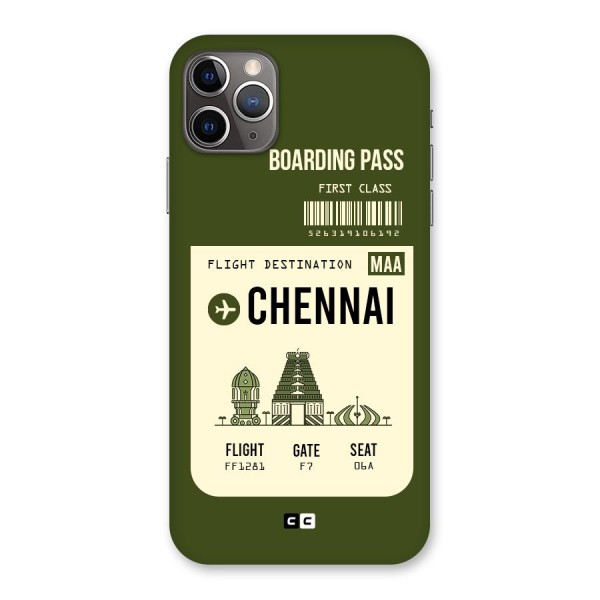Chennai Boarding Pass Back Case for iPhone 11 Pro Max