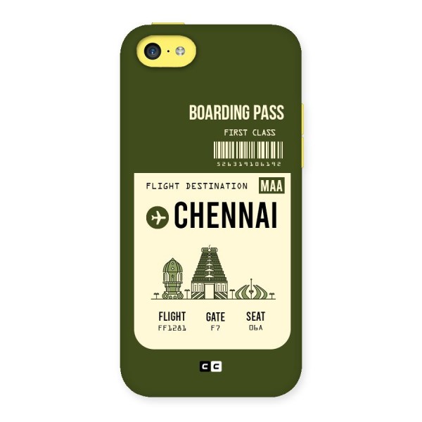 Chennai Boarding Pass Back Case for iPhone 5C