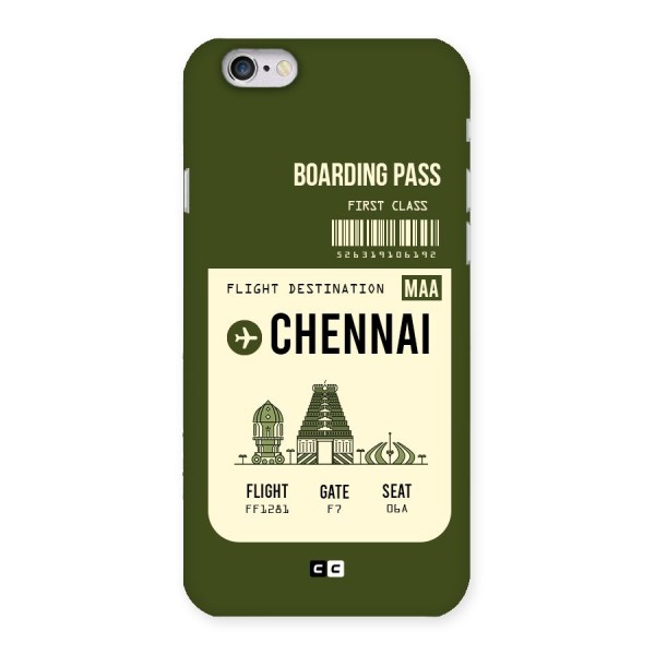 Chennai Boarding Pass Back Case for iPhone 6 6S