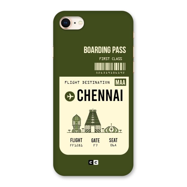 Chennai Boarding Pass Back Case for iPhone 8