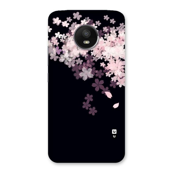 Cherry Flowers Pink Back Case for Moto E4 Plus