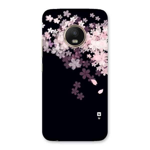 Cherry Flowers Pink Back Case for Moto G5 Plus