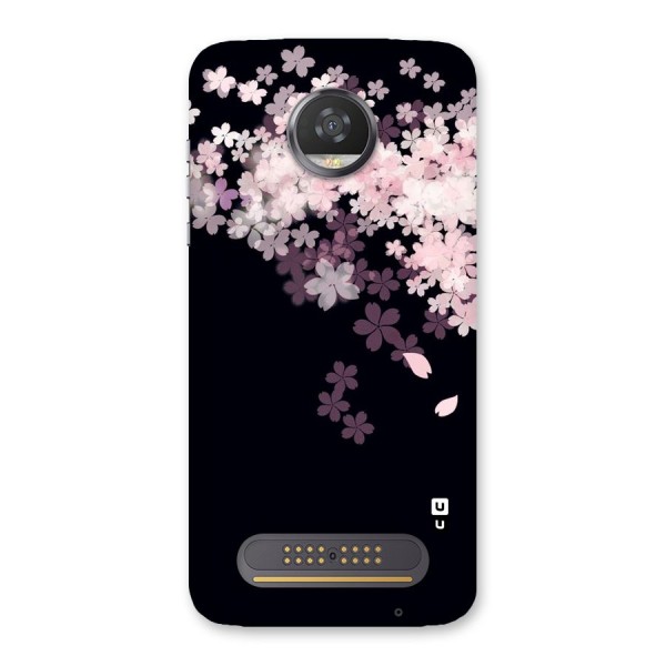 Cherry Flowers Pink Back Case for Moto Z2 Play