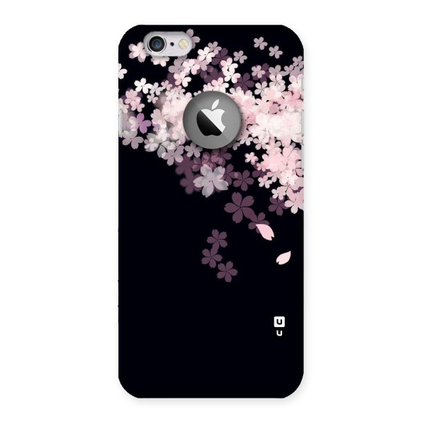 Cherry Flowers Pink Back Case for iPhone 6 Logo Cut