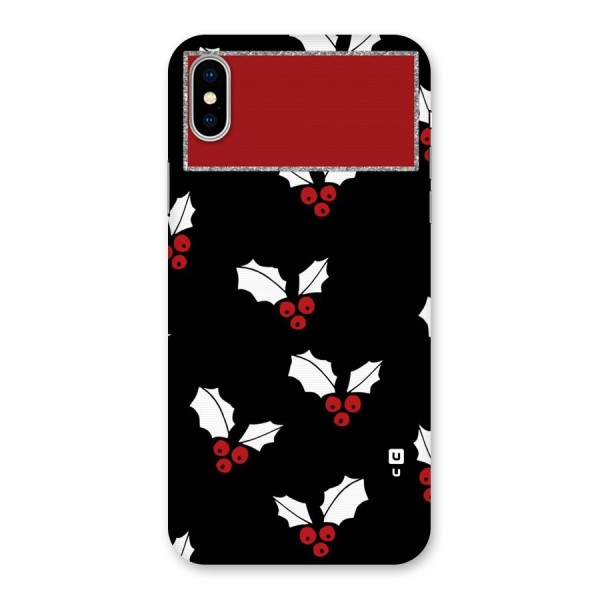 Cherry Leaf Design Back Case for iPhone X