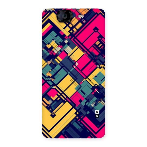 Classic Abstract Coloured Back Case for Canvas Knight A350