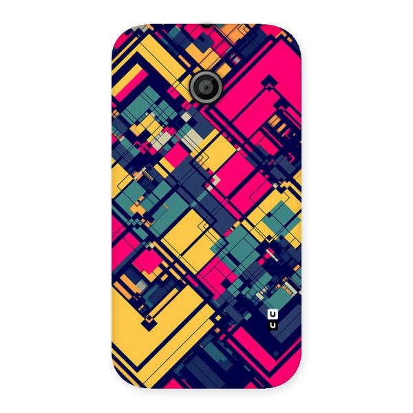Classic Abstract Coloured Back Case for Moto E