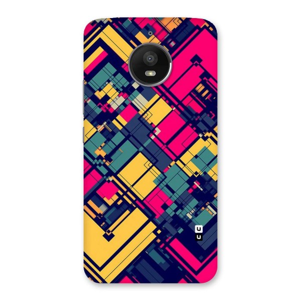 Classic Abstract Coloured Back Case for Moto E4 Plus