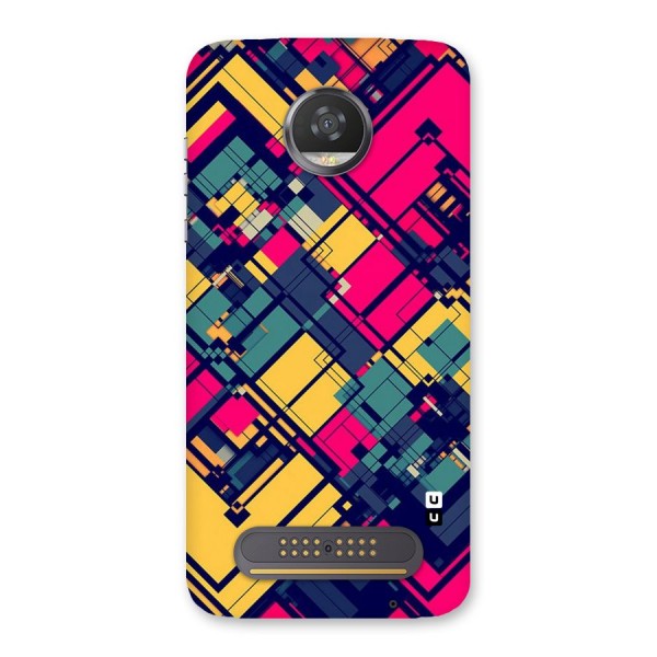 Classic Abstract Coloured Back Case for Moto Z2 Play
