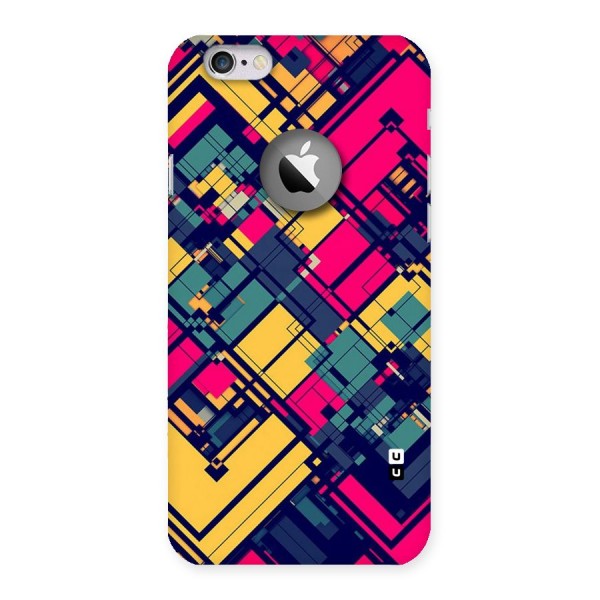 Classic Abstract Coloured Back Case for iPhone 6 Logo Cut