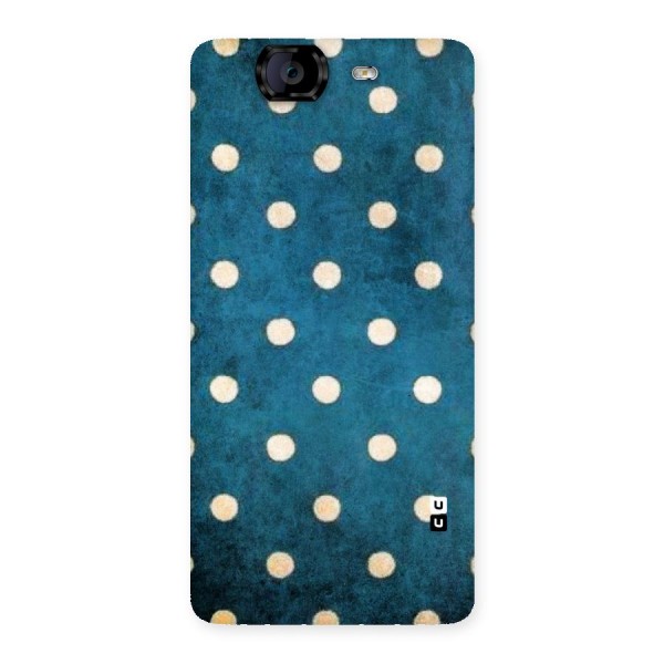 Classic Blue Polka Back Case for Canvas Knight A350
