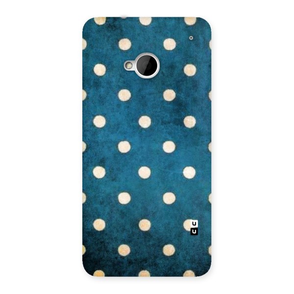 Classic Blue Polka Back Case for HTC One M7