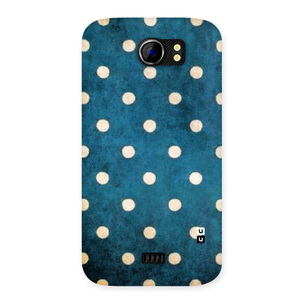 Classic Blue Polka Back Case for Micromax Canvas 2 A110
