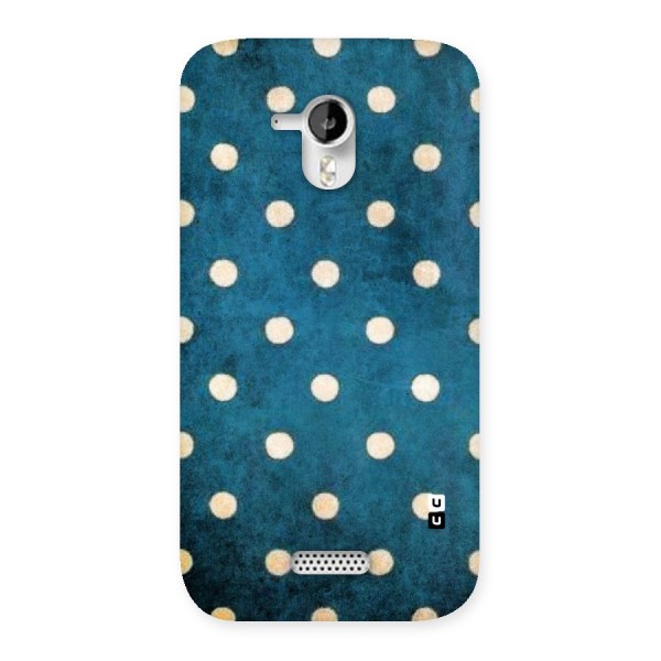 Classic Blue Polka Back Case for Micromax Canvas HD A116