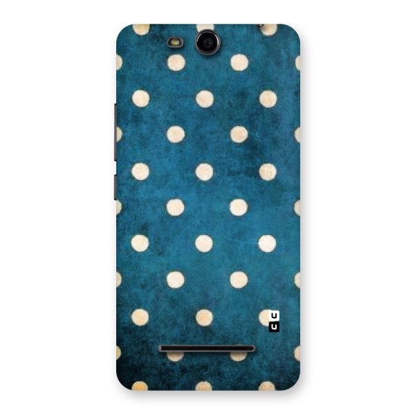 Classic Blue Polka Back Case for Micromax Canvas Juice 3 Q392