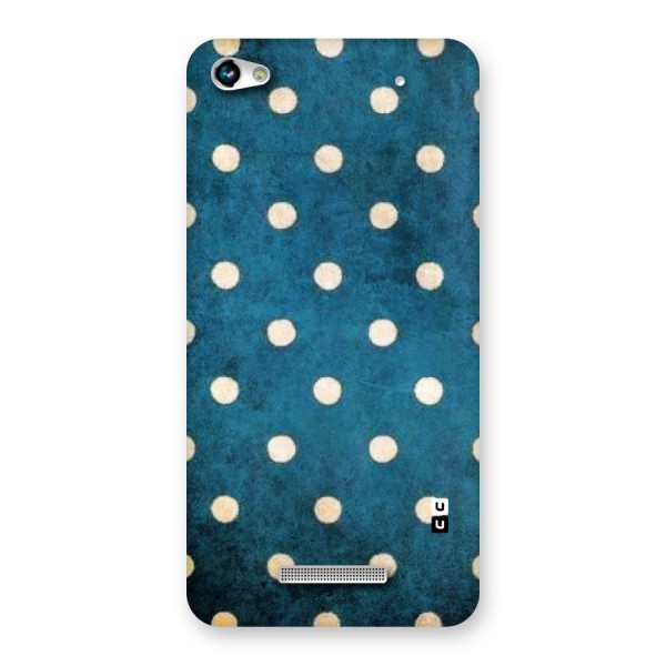 Classic Blue Polka Back Case for Micromax Hue 2