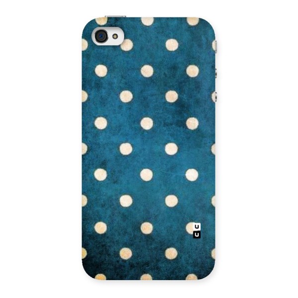 Classic Blue Polka Back Case for iPhone 4 4s
