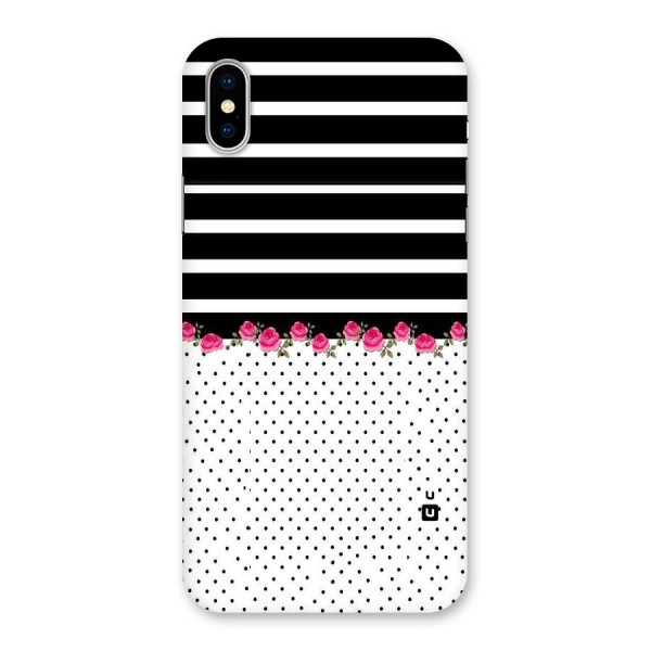 Classic Polka Stripes Back Case for iPhone X