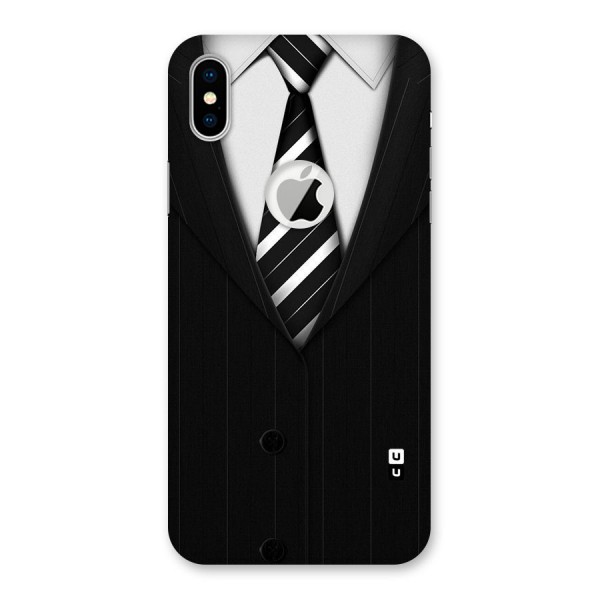 Classic Ready Suit Back Case for iPhone XS Logo Cut
