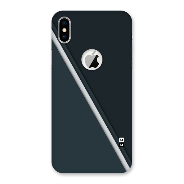 Classic Single Stripe Back Case for iPhone X Logo Cut