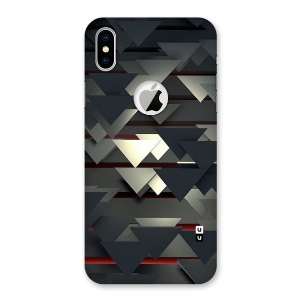 Classic Triangles Design Back Case for iPhone X Logo Cut