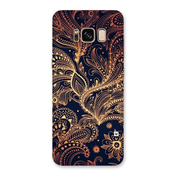 Classy Golden Leafy Design Back Case for Galaxy S8