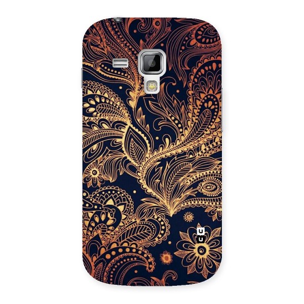 Classy Golden Leafy Design Back Case for Galaxy S Duos