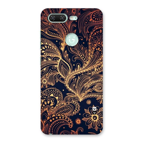 Classy Golden Leafy Design Back Case for Gionee S10