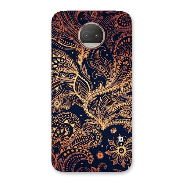 Classy Golden Leafy Design Back Case for Moto G5s Plus