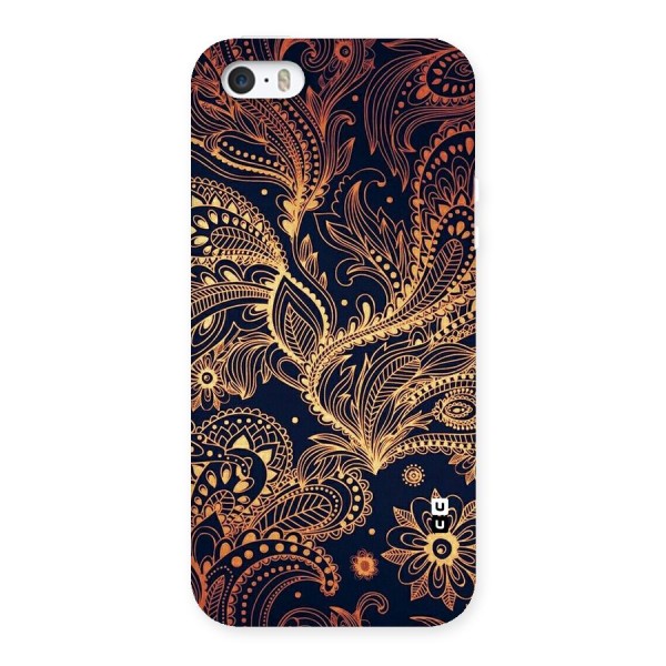 Classy Golden Leafy Design Back Case for iPhone 5 5S