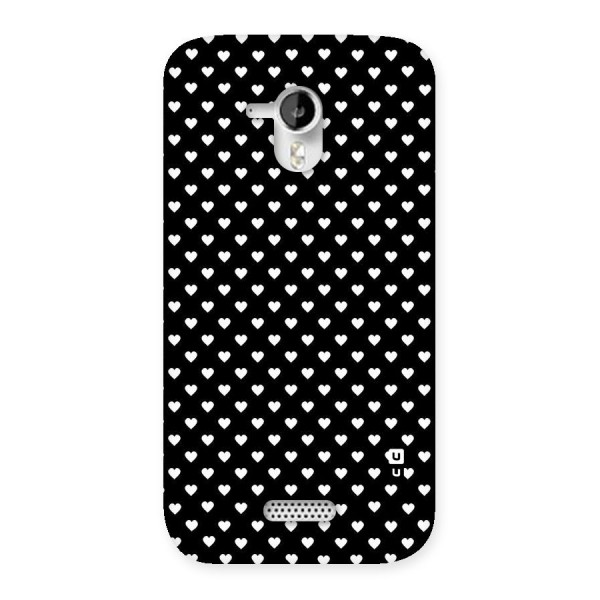 Classy Hearty Polka Back Case for Micromax Canvas HD A116
