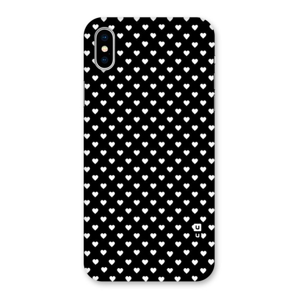 Classy Hearty Polka Back Case for iPhone X
