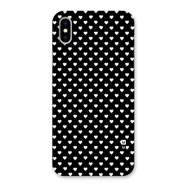 Classy Hearty Polka Back Case for iPhone X