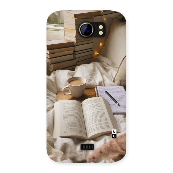 Coffee And Books Back Case for Micromax Canvas 2 A110