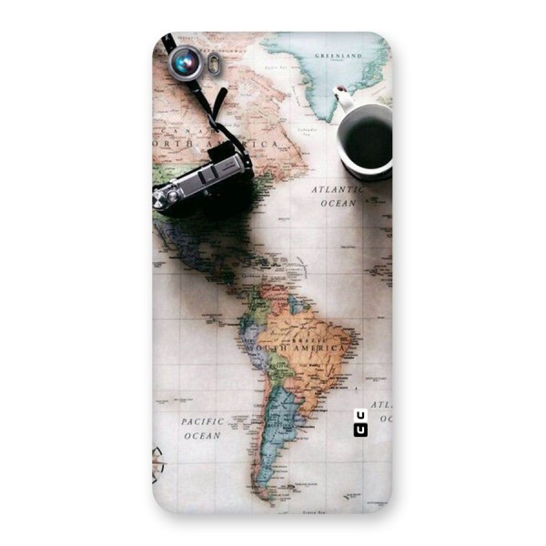 Coffee And Travel Back Case for Micromax Canvas Fire 4 A107