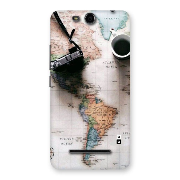 Coffee And Travel Back Case for Micromax Canvas Juice 3 Q392