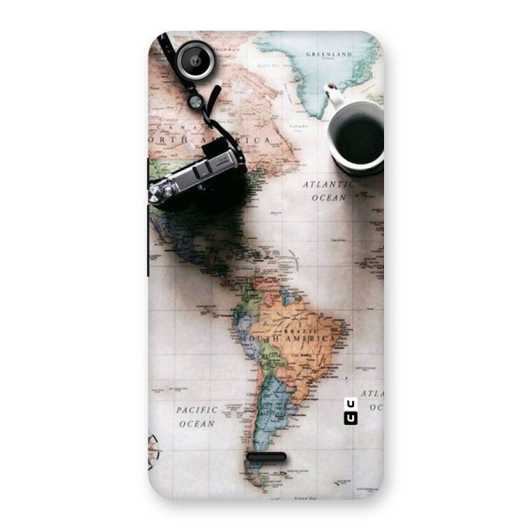 Coffee And Travel Back Case for Micromax Canvas Selfie Lens Q345
