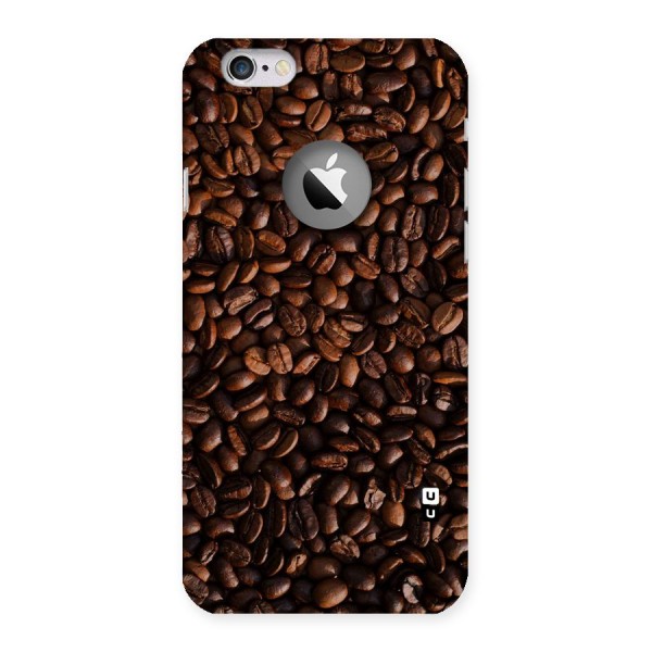 Coffee Beans Scattered Back Case for iPhone 6 Logo Cut
