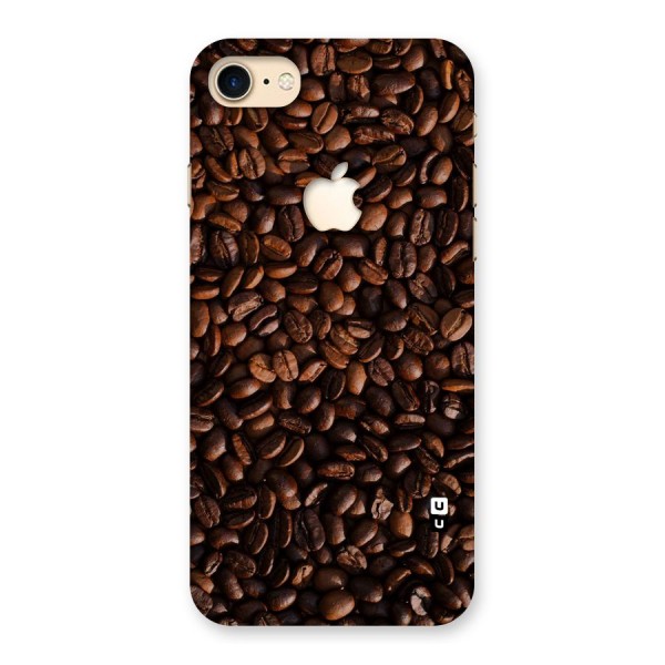 Coffee Beans Scattered Back Case for iPhone 7 Apple Cut