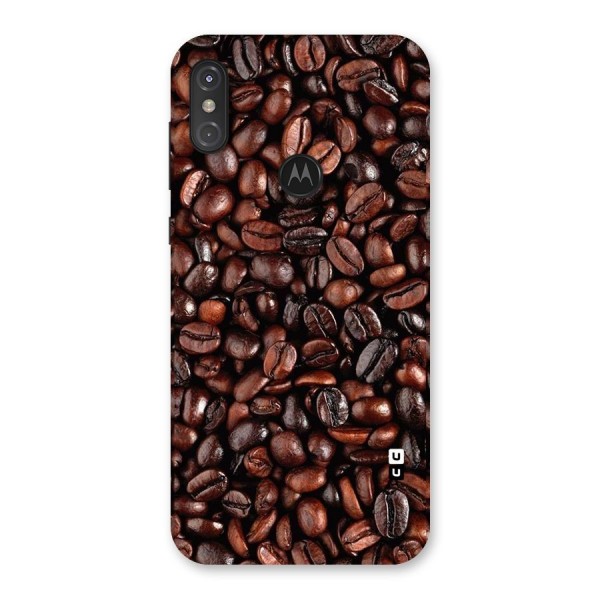 Coffee Beans Texture Back Case for Motorola One Power